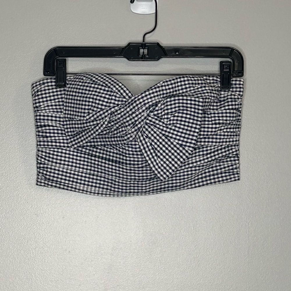 Lovers + Friends Revolve Gingham Bow Tube Top